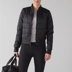 Lululemon “Non stop bomber “ jacket size 4 black reversible